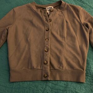 Prairie Underground Keepsake Cardigan, 100% organic cotton, NWT size small